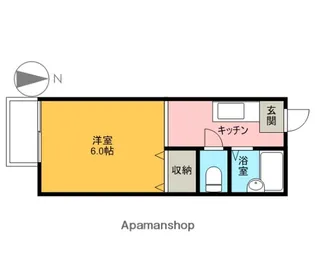 メゾンブランシュ【202号室】の間取り