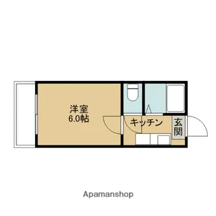 アメニティ南陽台【106号室】の間取り