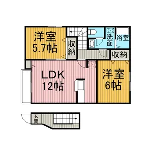 グランツ壱番館【2階】の間取り