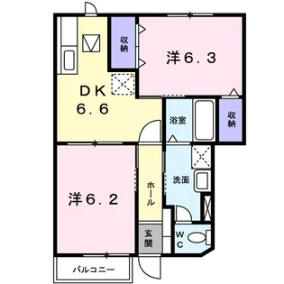 スクエアハウスⅢ【1階】の間取り