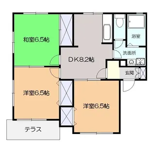 ライフコア萩C【1階】の間取り
