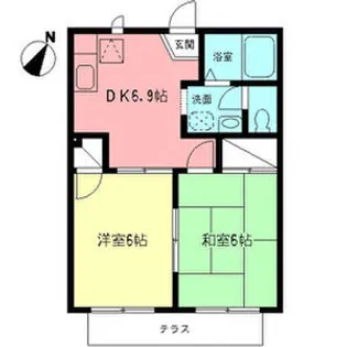 グリーンヒル橋本D【1階】の間取り