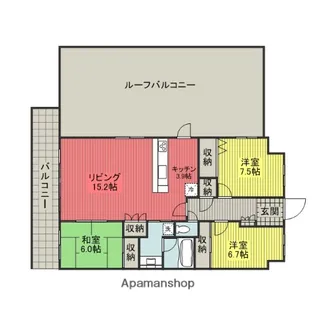 グロリアヒルズ多摩境サウステラス【8階】の間取り