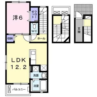 ルミエール モンドB【3階】の間取り