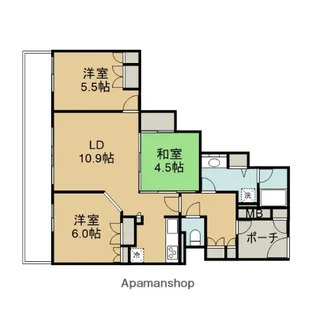 オラリオンサイト三番館【26階】の間取り