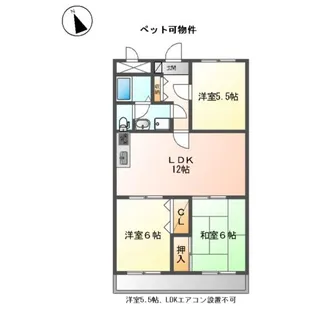 リバーサイドソシア【2階】の間取り
