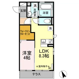 アムール【1階】の間取り