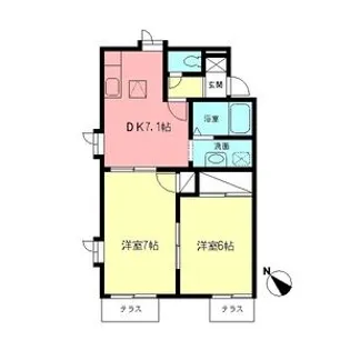 2DKの間取り画像