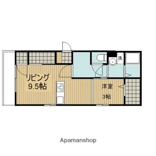 神奈川県相模原市中央区横山3丁目【アパート】の間取り