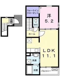 キャッスル玉川学園【201号室】の間取り