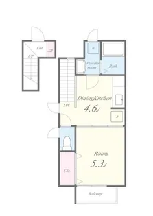 グランシャトル【201号室】の間取り