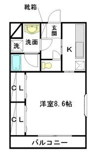 メープルハウス【203号室】の間取り