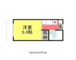 B.DESIGN【106号室】の間取り