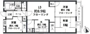 ブランニュー別所4号棟【5階】の間取り