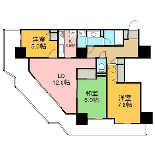 グラントーレ橋本【18階】の間取り