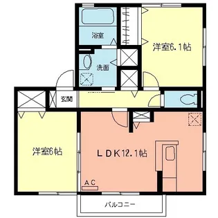 相原スクエアB区【203号室】の間取り