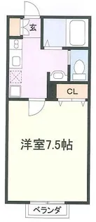 クラルテ玉川学園【202号室号室】の間取り