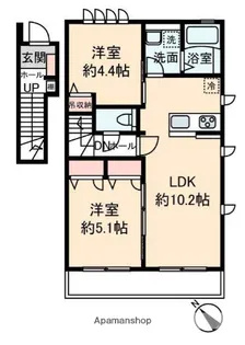 プレジールⅡ【2階】の間取り
