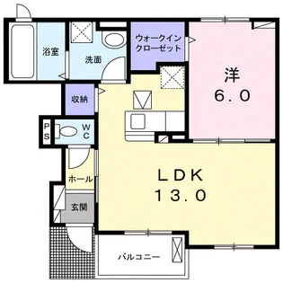ヴィ エスターテ【1階】の間取り