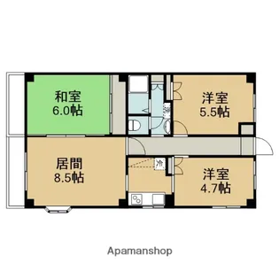 大建マンション【2階】の間取り