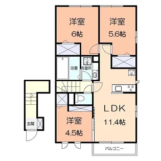 プティ モンターニュ【2階】の間取り