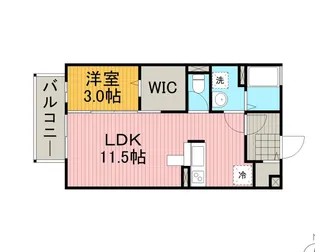 セジュール多摩境【1階】の間取り
