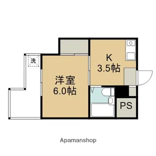 サンパレス堀之内【3階】の間取り