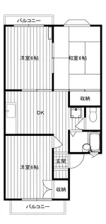 ヴィラ竹林Ⅱ【2階】の間取り