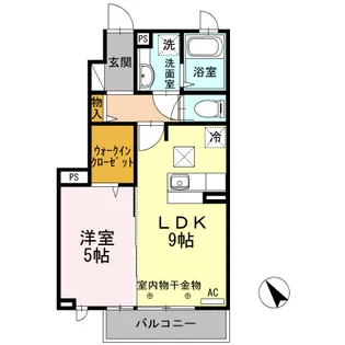 セジュールコト CD D【1階】の間取り