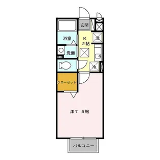 ディアコート城山【1階】の間取り