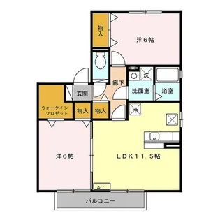 アタラクシア ABCD【1階】の間取り