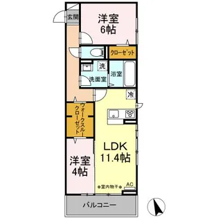 アールドソレイユ【2階】の間取り