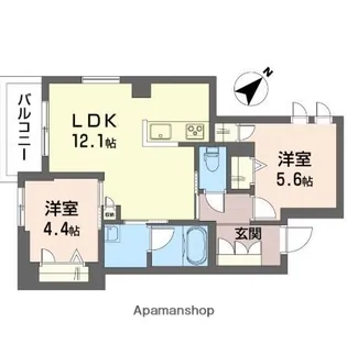 神奈川県相模原市中央区相模原2丁目【マンション】の間取り