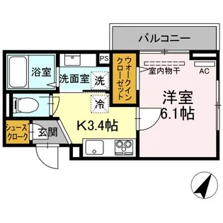 LA.GALLERIA【2階】の間取り