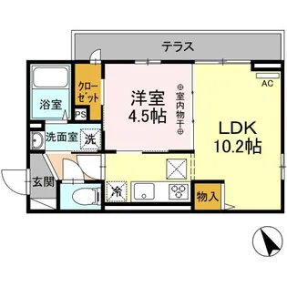 エメ ドゥーズ【1階】の間取り