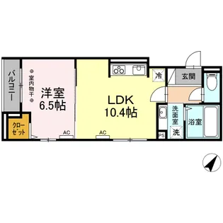 セレーノ堀之内【2階】の間取り