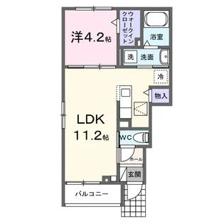 サミュール【1階】の間取り