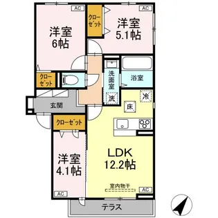 DーROOM N【1階】の間取り