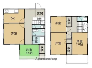 神奈川県相模原市中央区田名【一戸建】の間取り