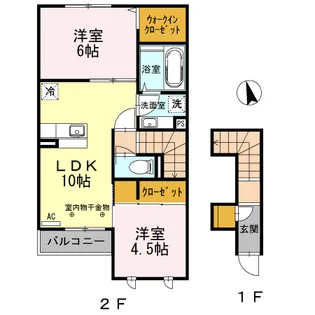 ル リアン【2階】の間取り