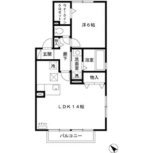 FLORAI【1階】の間取り