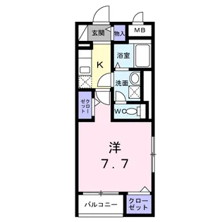 ダウンタウン ワイ【2階】の間取り