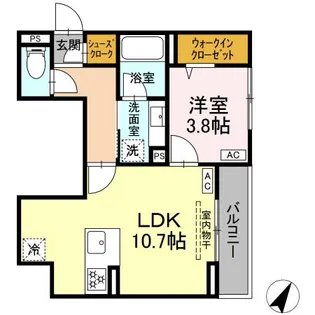 アリアリュクス【3階】の間取り