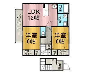 ドエルK【2階】の間取り