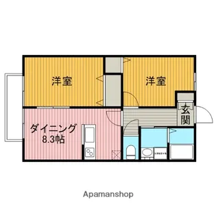 AMOUR COAT【101号室】の間取り