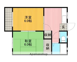 三和ハイツ【202号室】の間取り