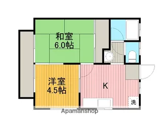 鹿沼公園ハイツ【1階】の間取り