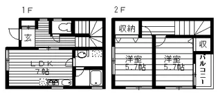 サンテラスみなみ野【101号室】の間取り