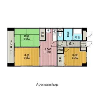 クレール橋本【302号室】の間取り