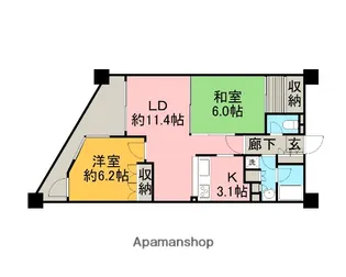 B’Sタワー橋本【27階】の間取り